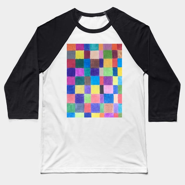 Color Block Experiment Baseball T-Shirt by Amanda1775